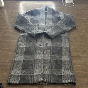 Wilfred Gray Plaid Coat